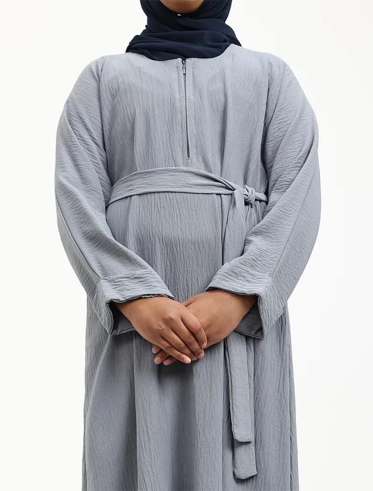 Denim Linen Feel Basic Girls Abaya